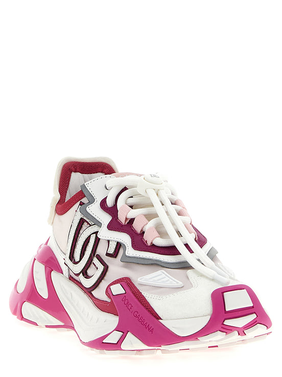Dolce & Gabbana Fuchsia Viscose Athletic Sneakers