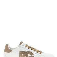 Dolce & Gabbana Beige Calfskin Sneakers
