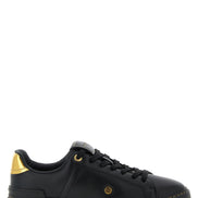 Balmain Black Lamb Leather Low Top Sneakers
