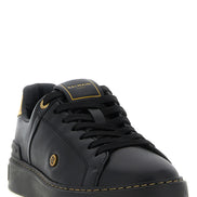 Balmain Black Lamb Leather Low Top Sneakers