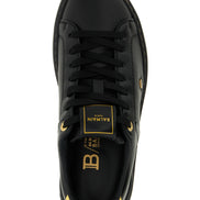 Balmain Black Lamb Leather Low Top Sneakers