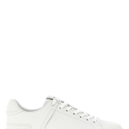 Balmain White Calfskin Low Top Sneakers