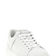 Balmain White Calfskin Low Top Sneakers