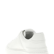 Balmain White Calfskin Low Top Sneakers