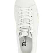 Balmain White Calfskin Low Top Sneakers