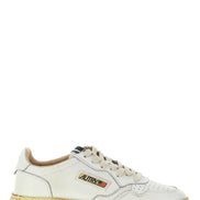 Autry White Goatskin Chunky Sneakers
