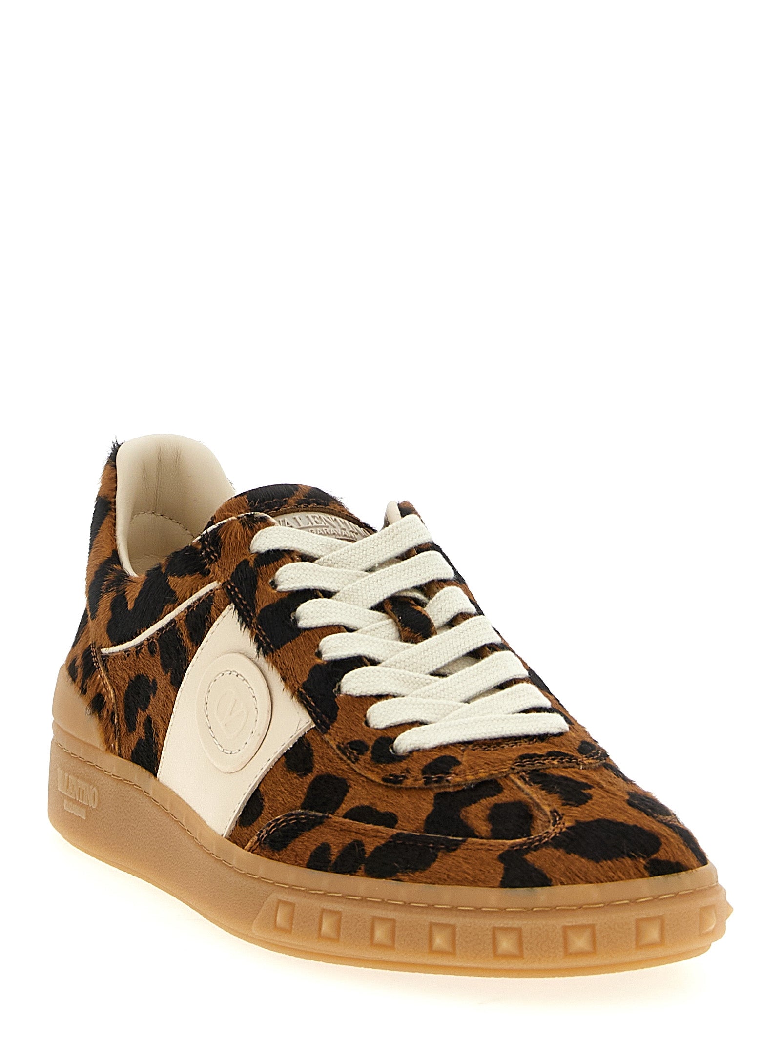 Valentino Garavani Brown Calfskin Low Top Sneakers