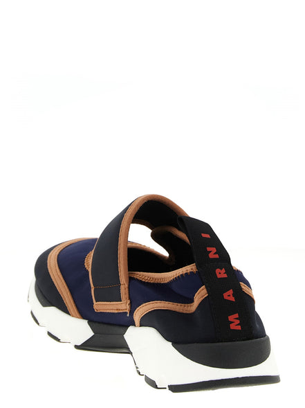 Marni Blue Polyamide Low Top Sneakers