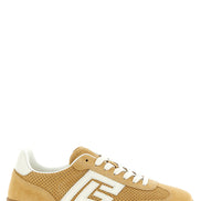 Balmain Beige Calfskin Low Top Sneakers