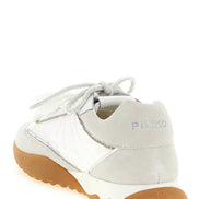 PINKO White Calfskin Athletic Sneakers