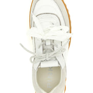 PINKO White Calfskin Athletic Sneakers