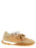 PINKO Beige Calfskin Athletic Sneakers