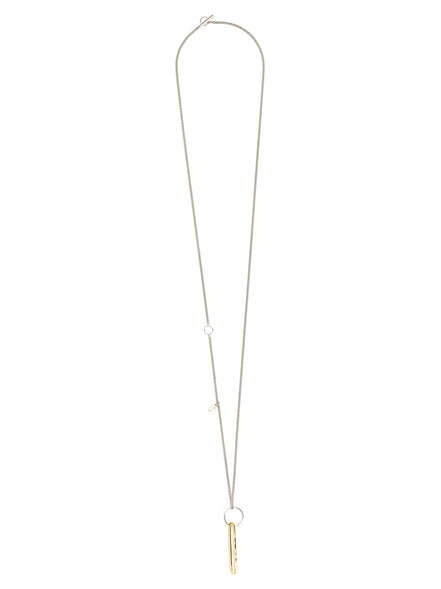 Jil Sander 601 Gold-Tone Brass and Pearl Chain Necklace