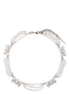 Alessandra Rich Silver Glass Necklace