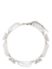 Alessandra Rich Silver Glass Necklace