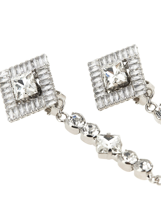 Alessandra Rich Silver Plastic Earrings
