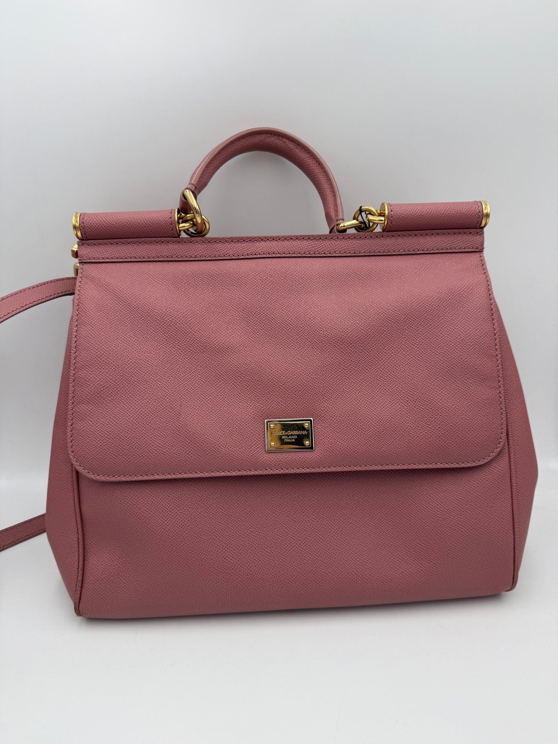 Dolce & Gabbana DOLCE & GABBANA SICILY Ροζ Μεγάλη Τσάντα Χειρός