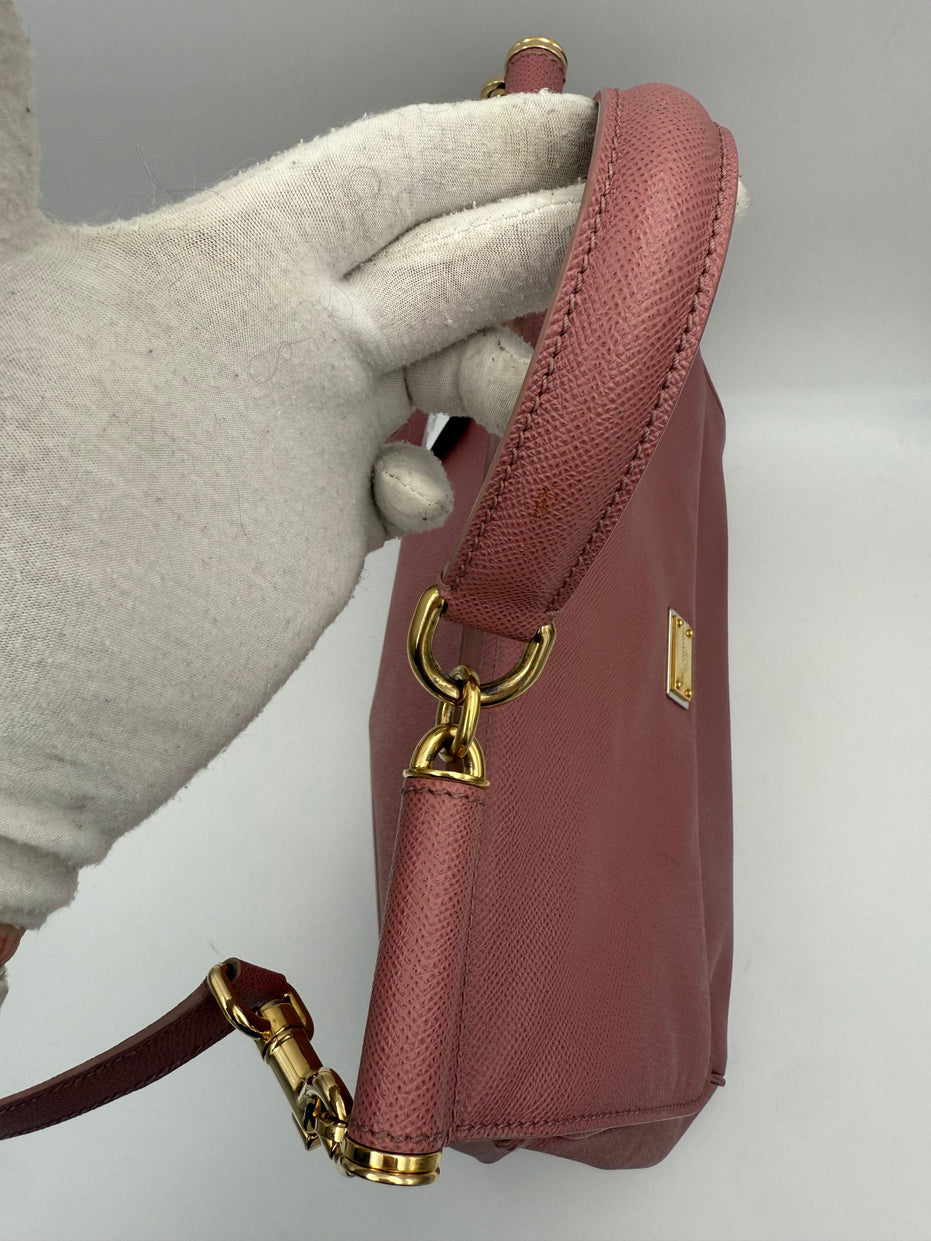 Dolce & Gabbana DOLCE & GABBANA SICILY Ροζ Μεγάλη Τσάντα Χειρός