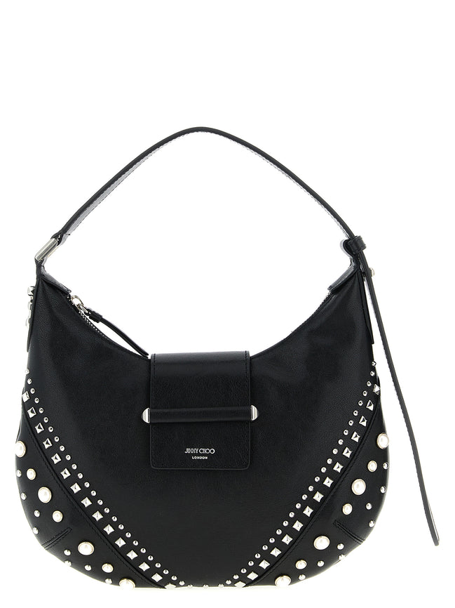 Jimmy Choo White Lamb Leather Shoulder Bag