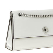 Tory Burch White Lamb Leather Shoulder Bag