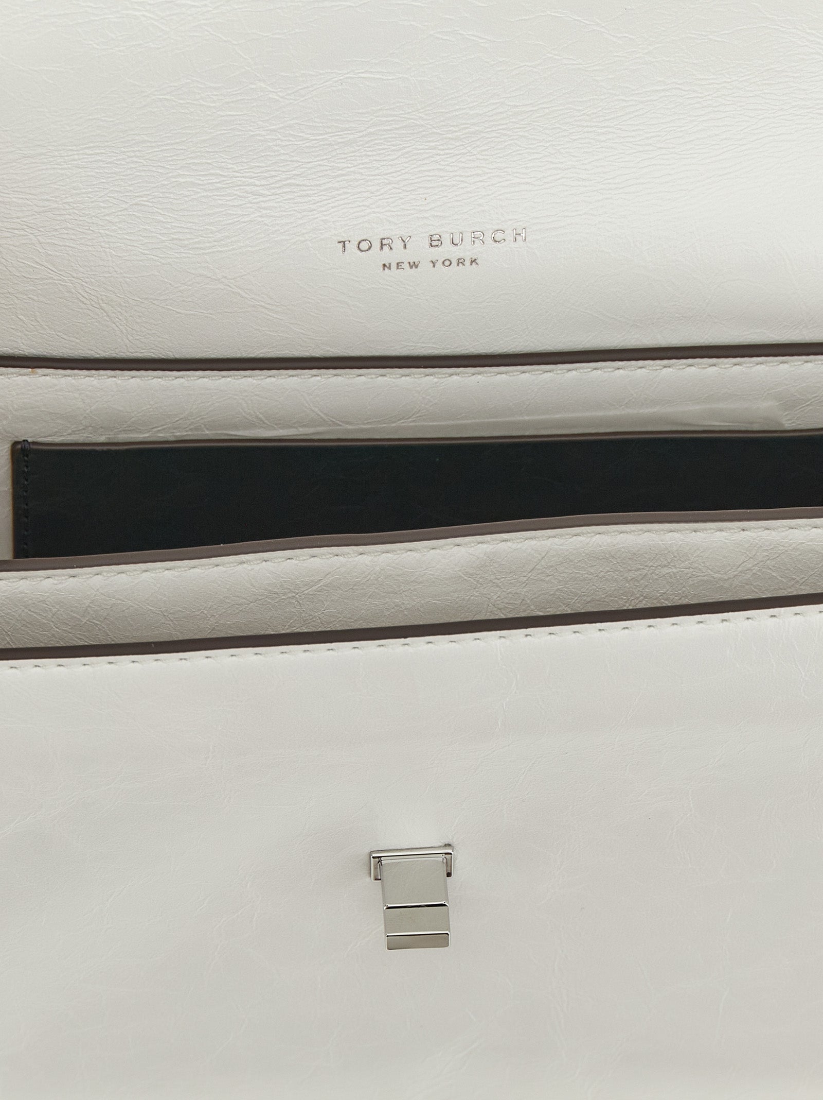 Tory Burch White Lamb Leather Shoulder Bag