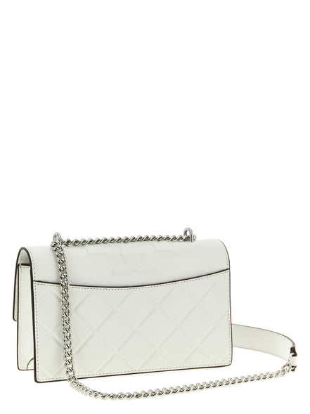 Tory Burch White Goatskin Crossbody Bag