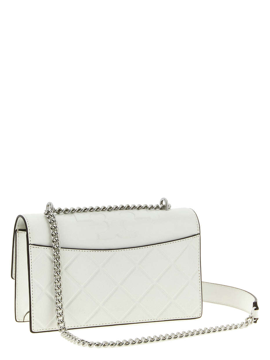 Tory Burch White Goatskin Crossbody Bag