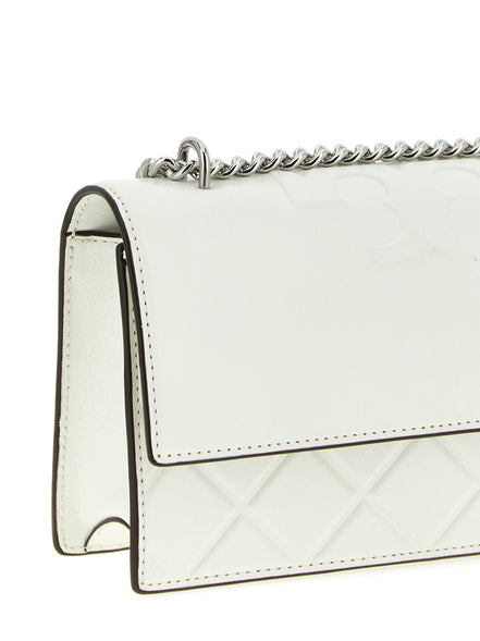 Tory Burch White Goatskin Crossbody Bag