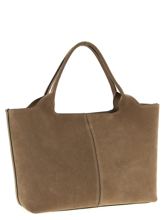 Tod's Beige Calfskin Tote Bag