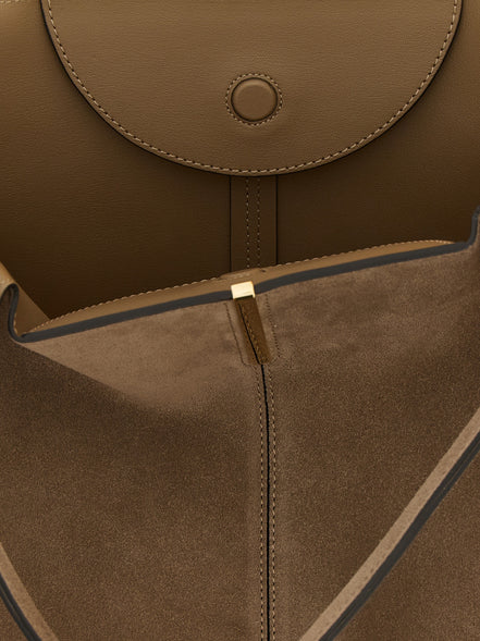Tod's Beige Calfskin Tote Bag