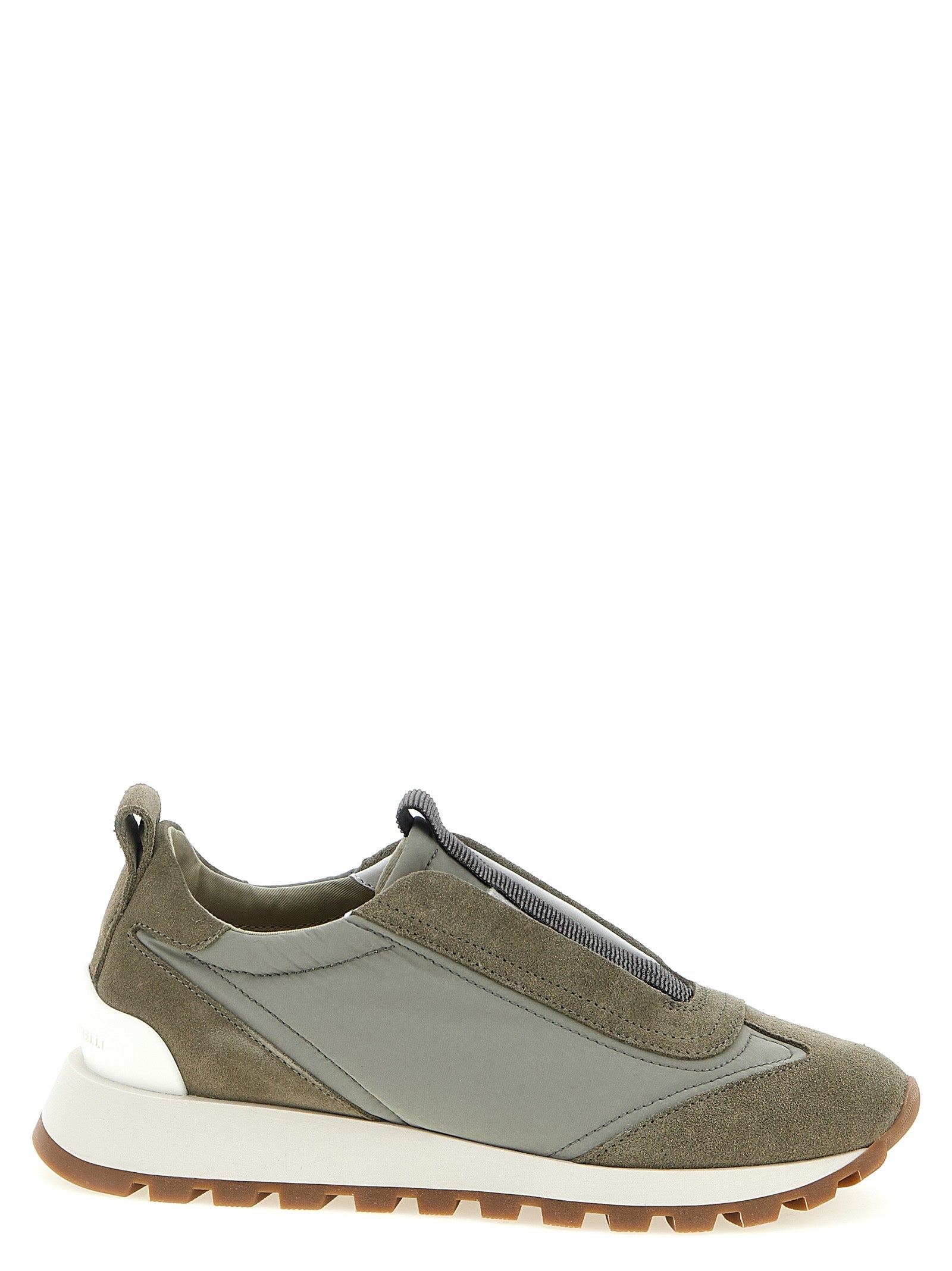 Brunello Cucinelli Bicolor Polyester Athletic Sneakers
