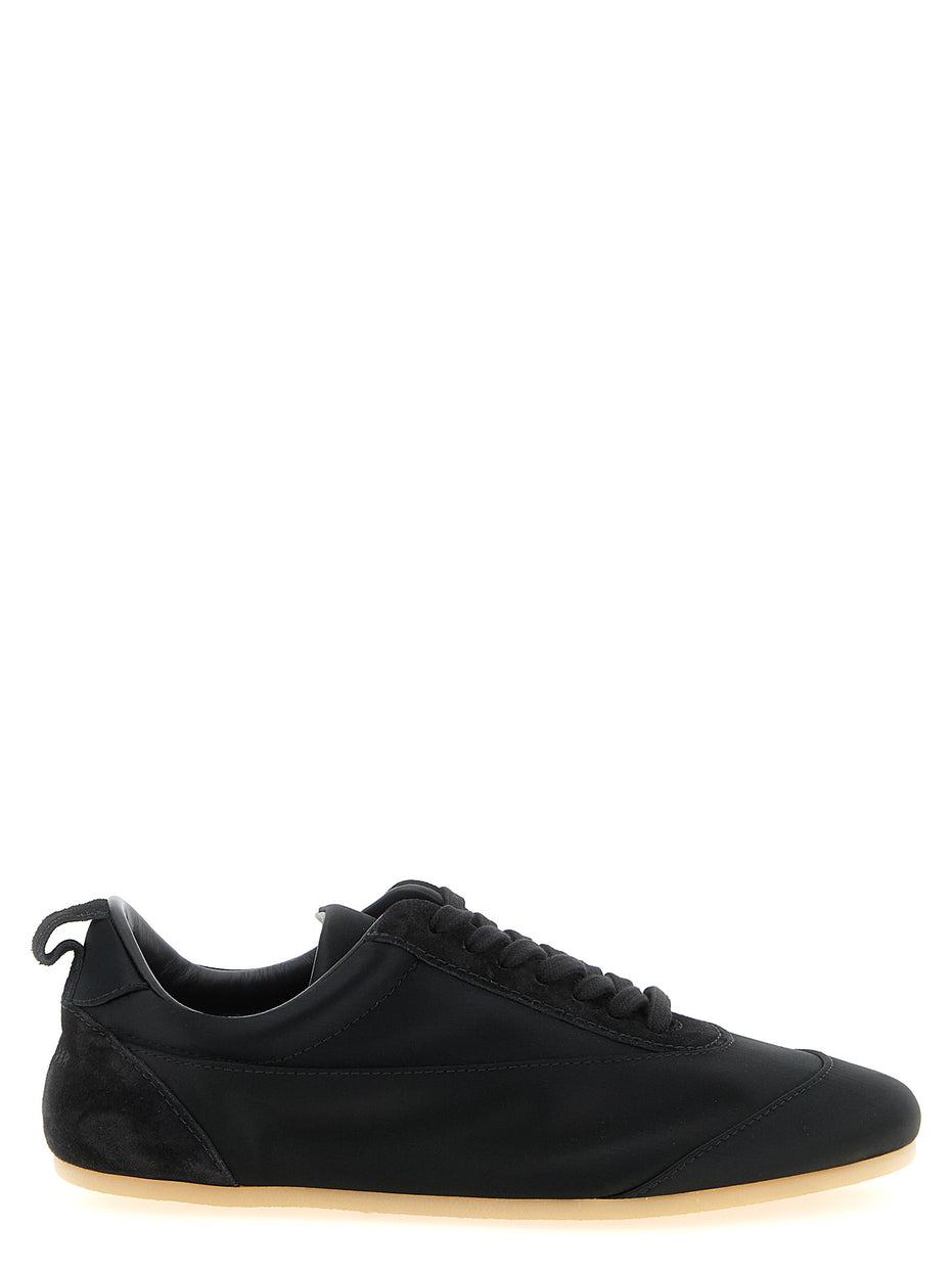Jil Sander Black Cotton Low Top Sneakers