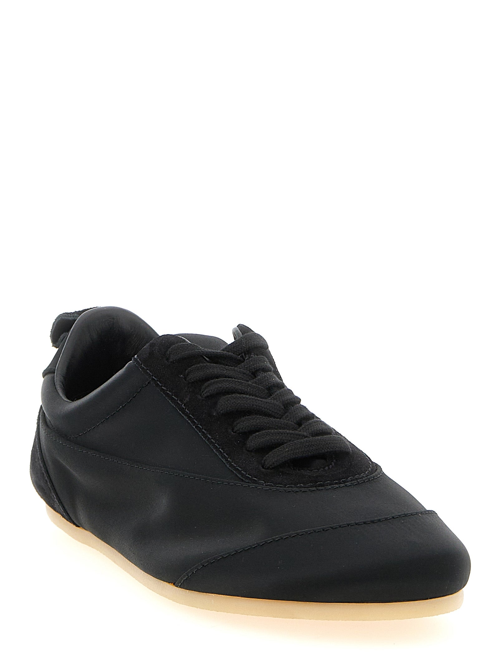 Jil Sander Black Cotton Low Top Sneakers