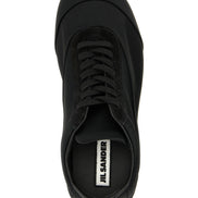 Jil Sander Black Cotton Low Top Sneakers