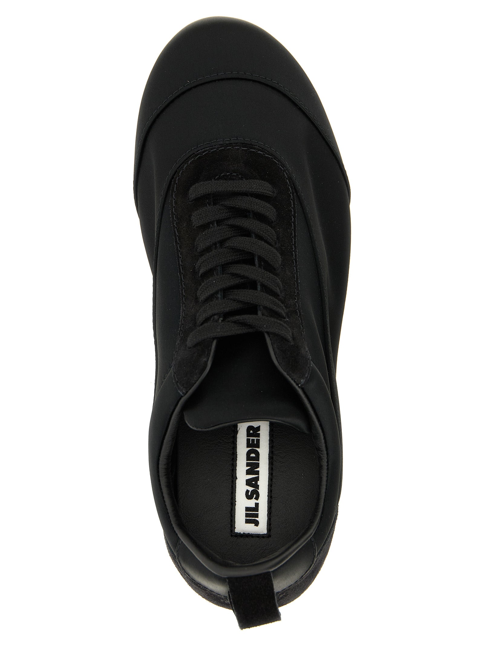 Jil Sander Black Cotton Low Top Sneakers