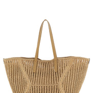 Brunello Cucinelli BC Duo Beige Raffia Shoulder Bag
