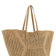 Brunello Cucinelli BC Duo Beige Raffia Shoulder Bag