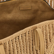 Brunello Cucinelli BC Duo Beige Raffia Shoulder Bag