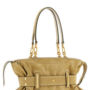 Balmain Beige Calfskin Shoulder Bag