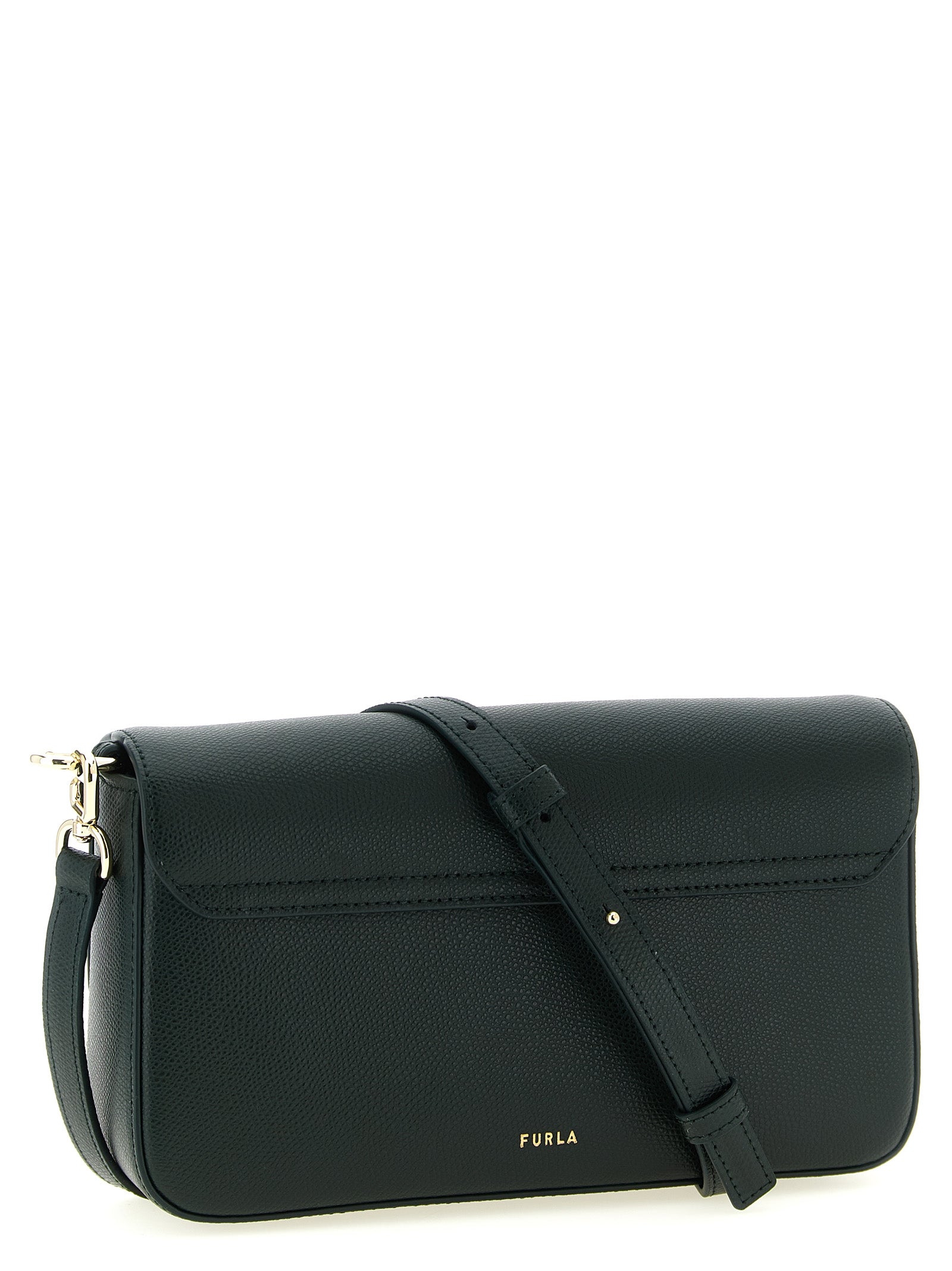 Τσάντα crossbody Furla δίχρωμη από δέρμα μοσχαριού