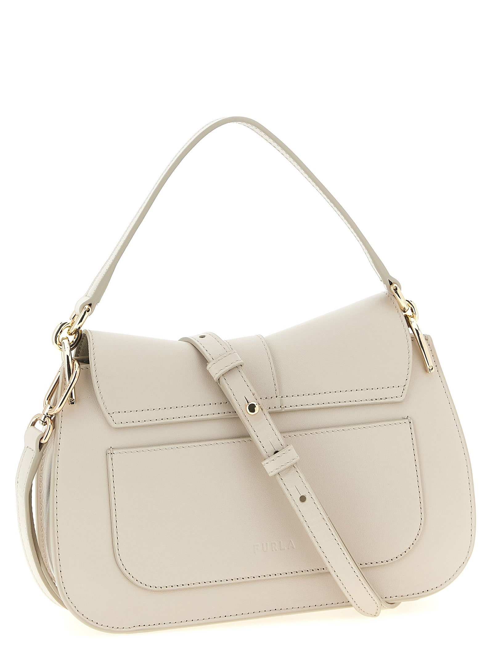 Furla Beige Calfskin Shoulder Bag