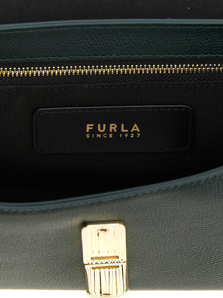 Τσάντα crossbody Furla δίχρωμη από δέρμα μοσχαριού