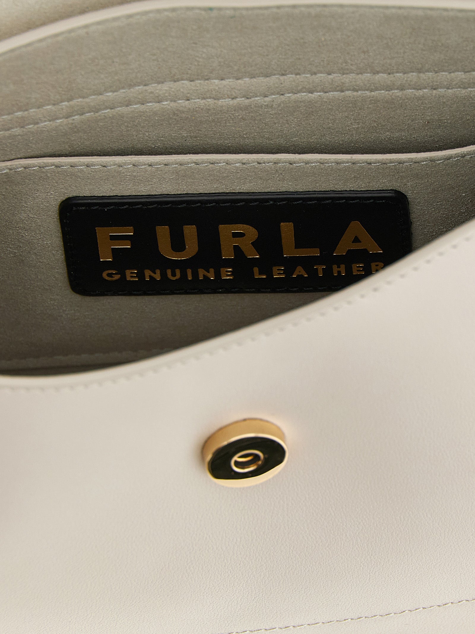 Furla Beige Calfskin Shoulder Bag