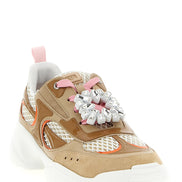 Roger Vivier Beige Calfskin Athletic Sneakers