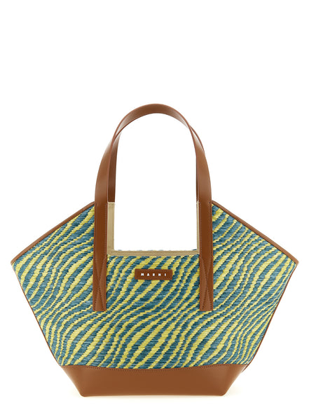 Marni Bicolor Polyamide Tote Bag