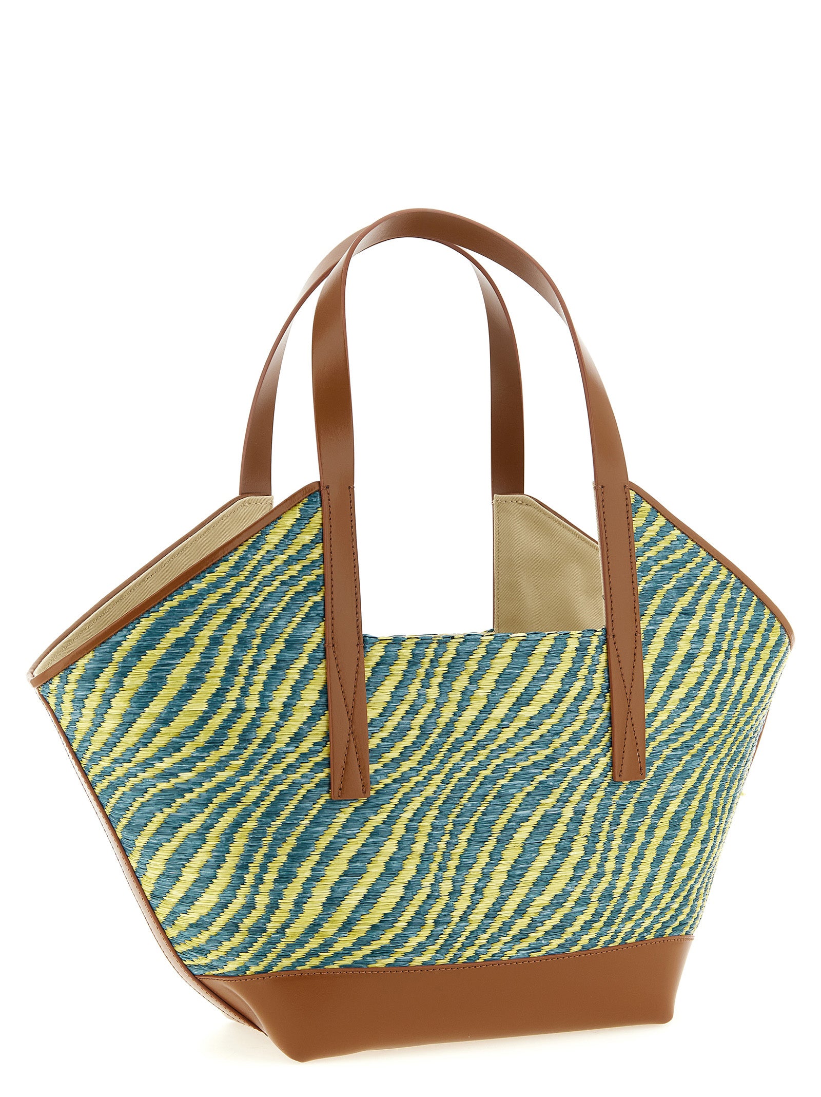 Marni Bicolor Polyamide Tote Bag