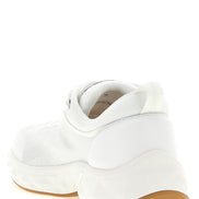 Jimmy Choo White Tencel Athletic Sneakers