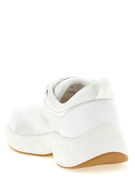 Jimmy Choo White Tencel Athletic Sneakers