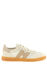Hogan Beige Cotton Low Top Sneakers