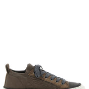 Brunello Cucinelli Brown Cotton Low Top Sneakers